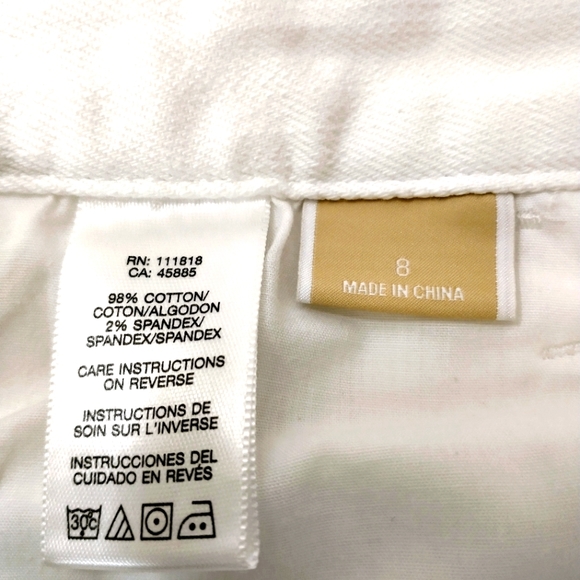 Michael Kors Jeans White Ankle Length Boot Cut Size 8 - Picture 10 of 10
